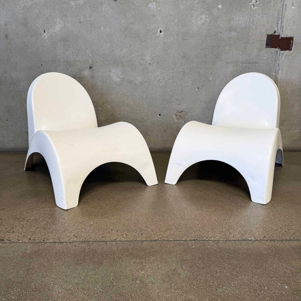 Pair Angel Trumpet Patio Pool Chairs