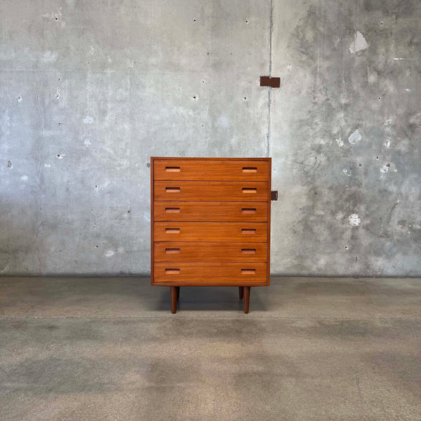 Danish Modern Teak Highboy Dresser By Poul Hundevad