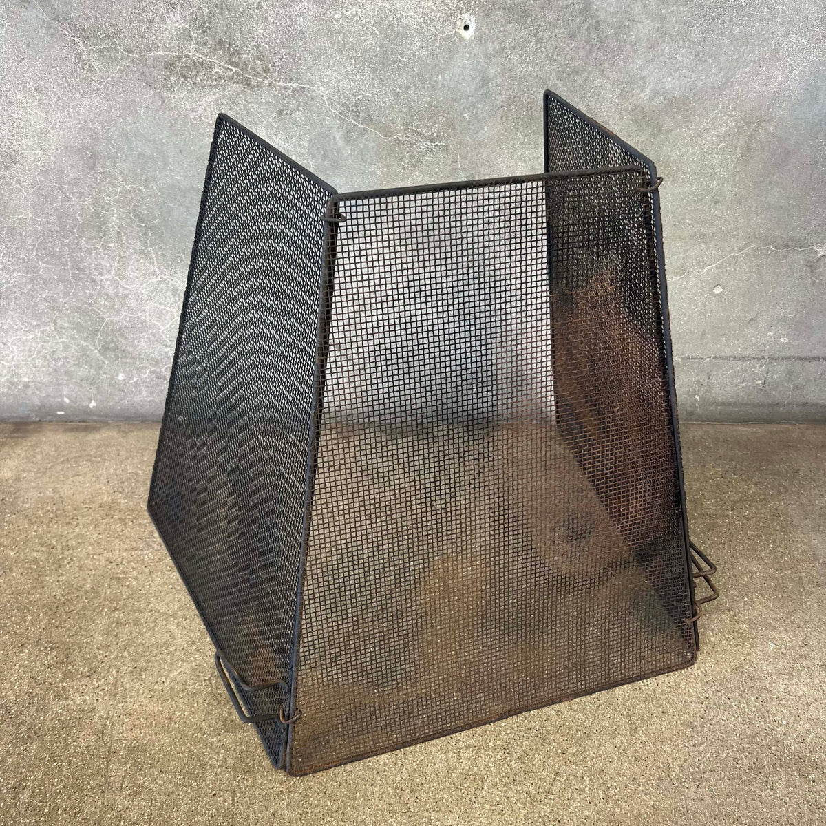 Vintage Mid Century Modern Brown Majestic "Fire Hood" Fireplace