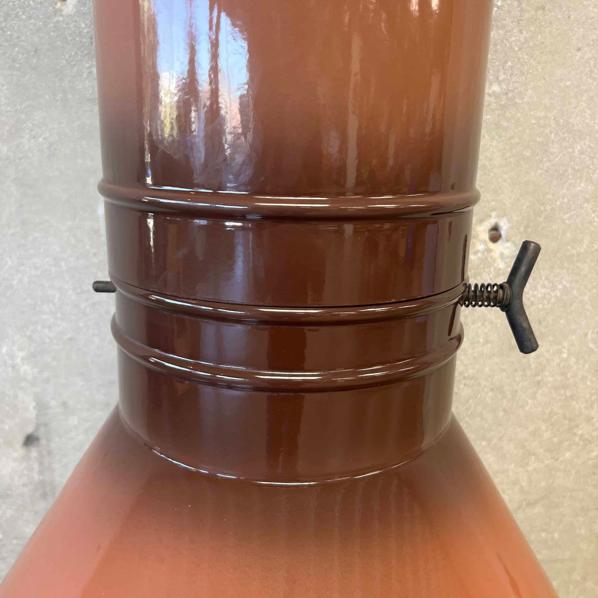 Vintage Mid Century Modern Brown Majestic "Fire Hood" Fireplace