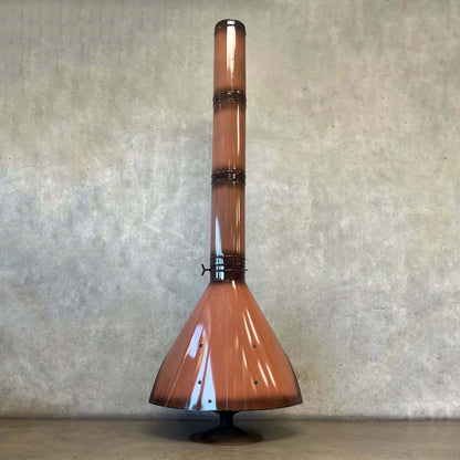 Vintage Mid Century Modern Brown Majestic "Fire Hood" Fireplace