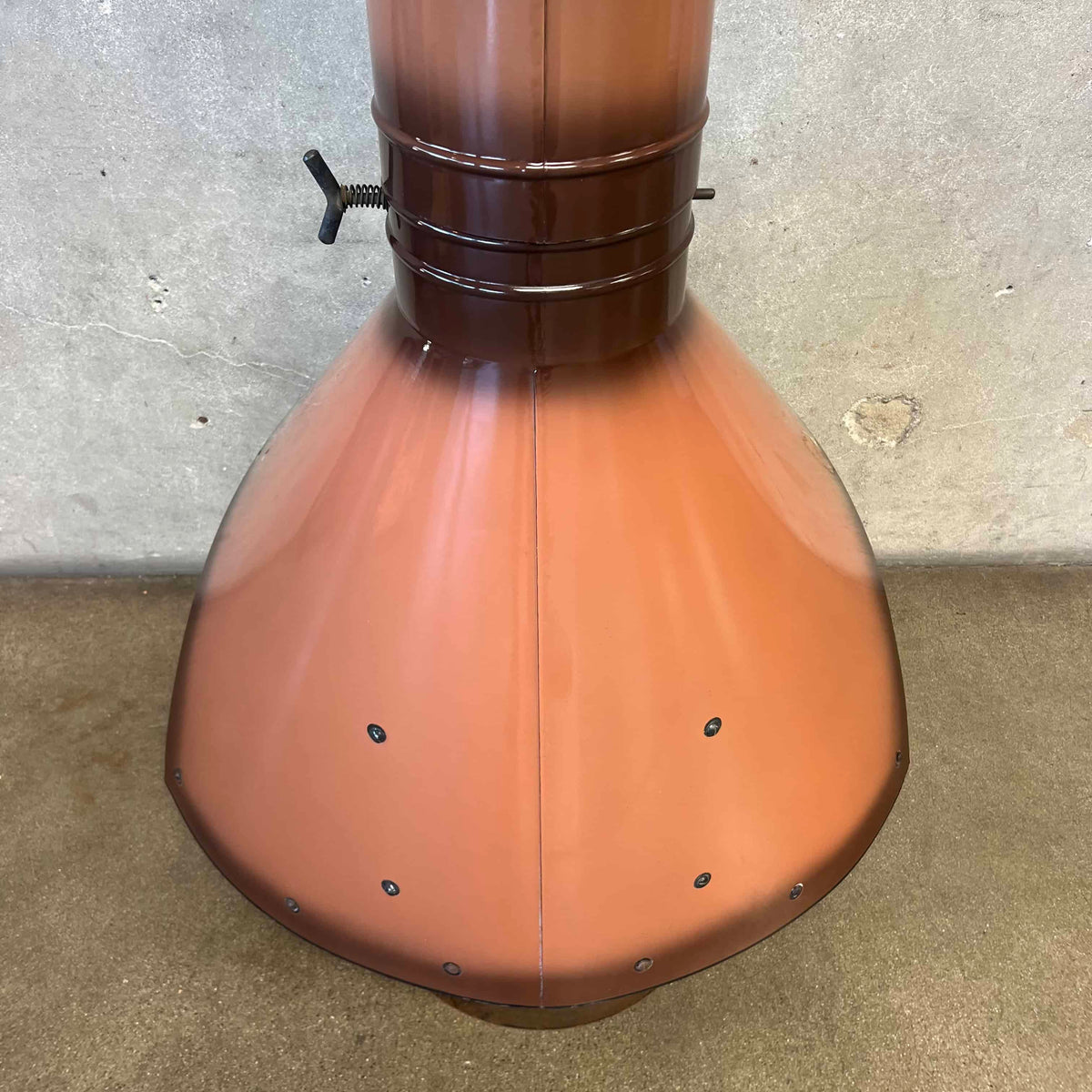 Vintage Mid Century Modern Brown Majestic "Fire Hood" Fireplace