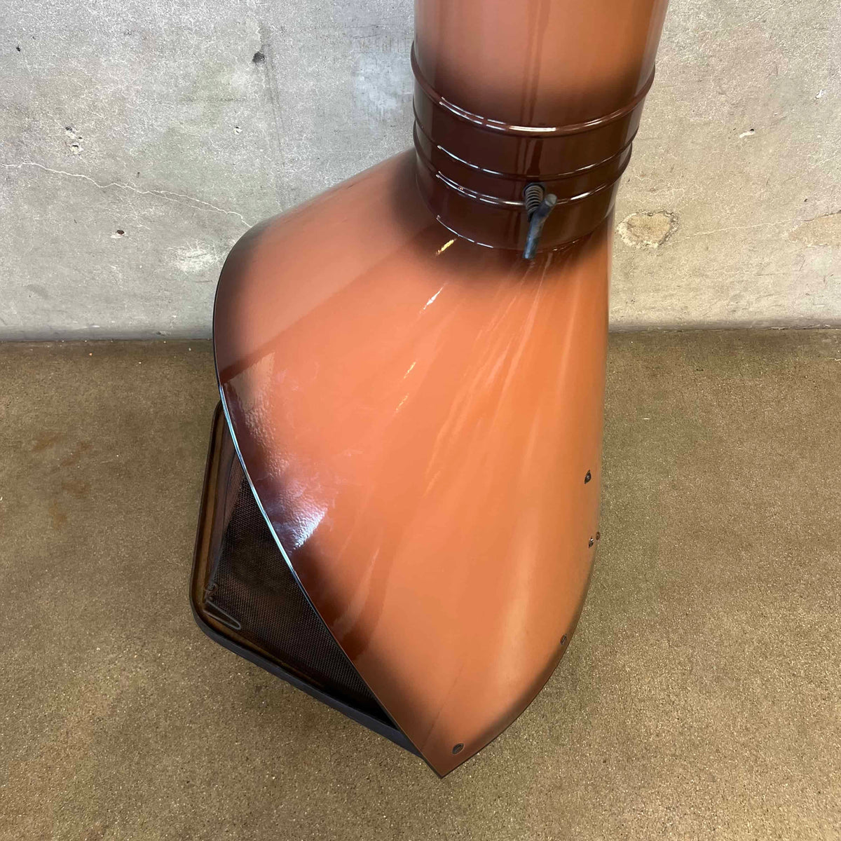 Vintage Mid Century Modern Brown Majestic "Fire Hood" Fireplace