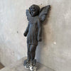 Vintage Gothic Hanging Cherub Wall Sculpture
