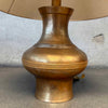 Vintage Pair of Hammered Brass Table Lamps