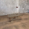 Mid Century Hollywood Regency Glass Top Coffee Table
