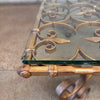 Mid Century Hollywood Regency Glass Top Coffee Table