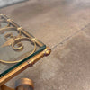Mid Century Hollywood Regency Glass Top Coffee Table