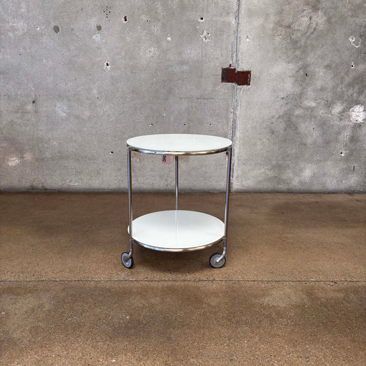 Vintage Two Tier Ikea Cart, Glass Tops