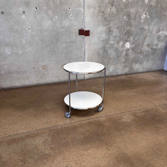 Vintage Two Tier Ikea Cart, Glass Tops