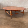 Vintage Walnut Mid Century Modern Copenhagen Round Coffee Table