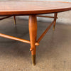 Vintage Walnut Mid Century Modern Copenhagen Round Coffee Table