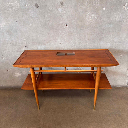 Vintage Walnut Console / Sofa Table By Lane