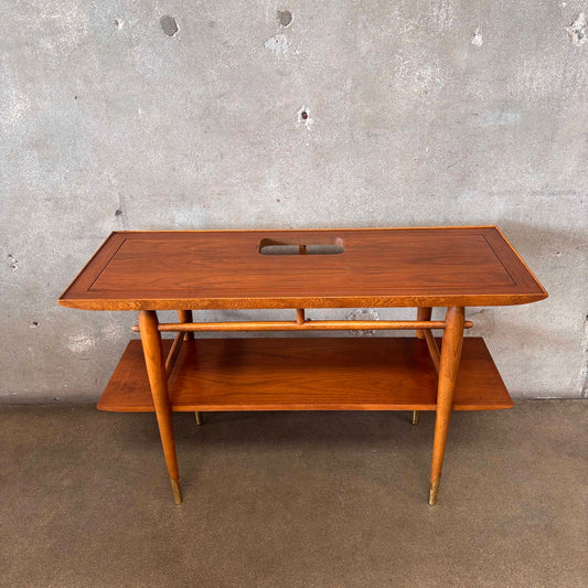 Vintage Walnut Console / Sofa Table By Lane