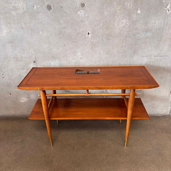 Vintage Walnut Console / Sofa Table By Lane