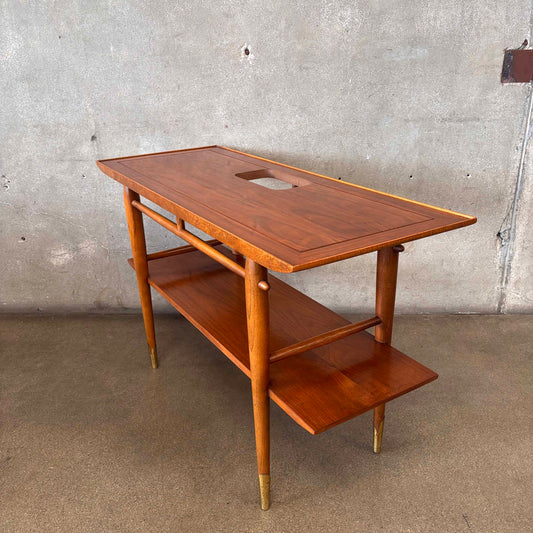Vintage Walnut Console / Sofa Table By Lane