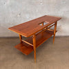 Vintage Walnut Console / Sofa Table By Lane