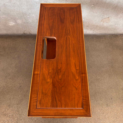 Vintage Walnut Console / Sofa Table By Lane
