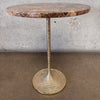 Small Brass Base With Marble Top Side Table