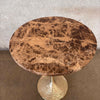 Small Brass Base With Marble Top Side Table