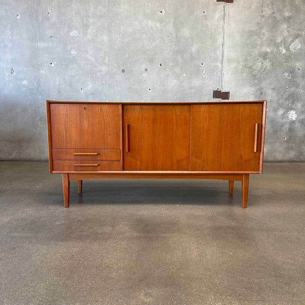 Mid Century Scandinavian Teak Credenza w/ Key