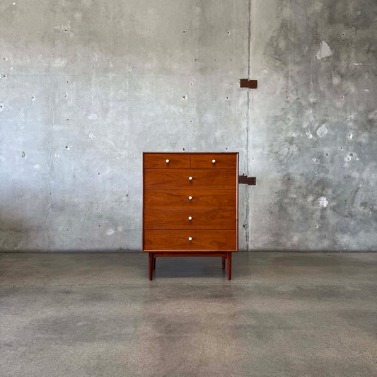 Mid Century Modern Walnut Highboy Dresser By Kipp Stewart For Drexel Declaration