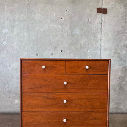 Mid Century Modern Walnut Highboy Dresser By Kipp Stewart For Drexel Declaration