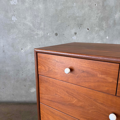 Mid Century Modern Walnut Highboy Dresser By Kipp Stewart For Drexel Declaration