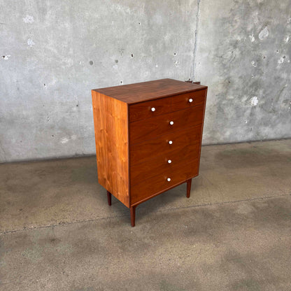 Mid Century Modern Walnut Highboy Dresser By Kipp Stewart For Drexel Declaration