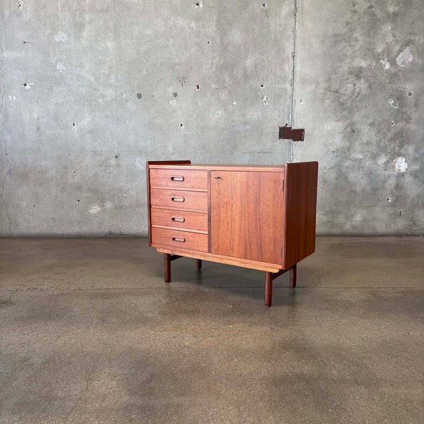 Mid Century Teak Credenza With Original Key - Made in Norway 1960s #1