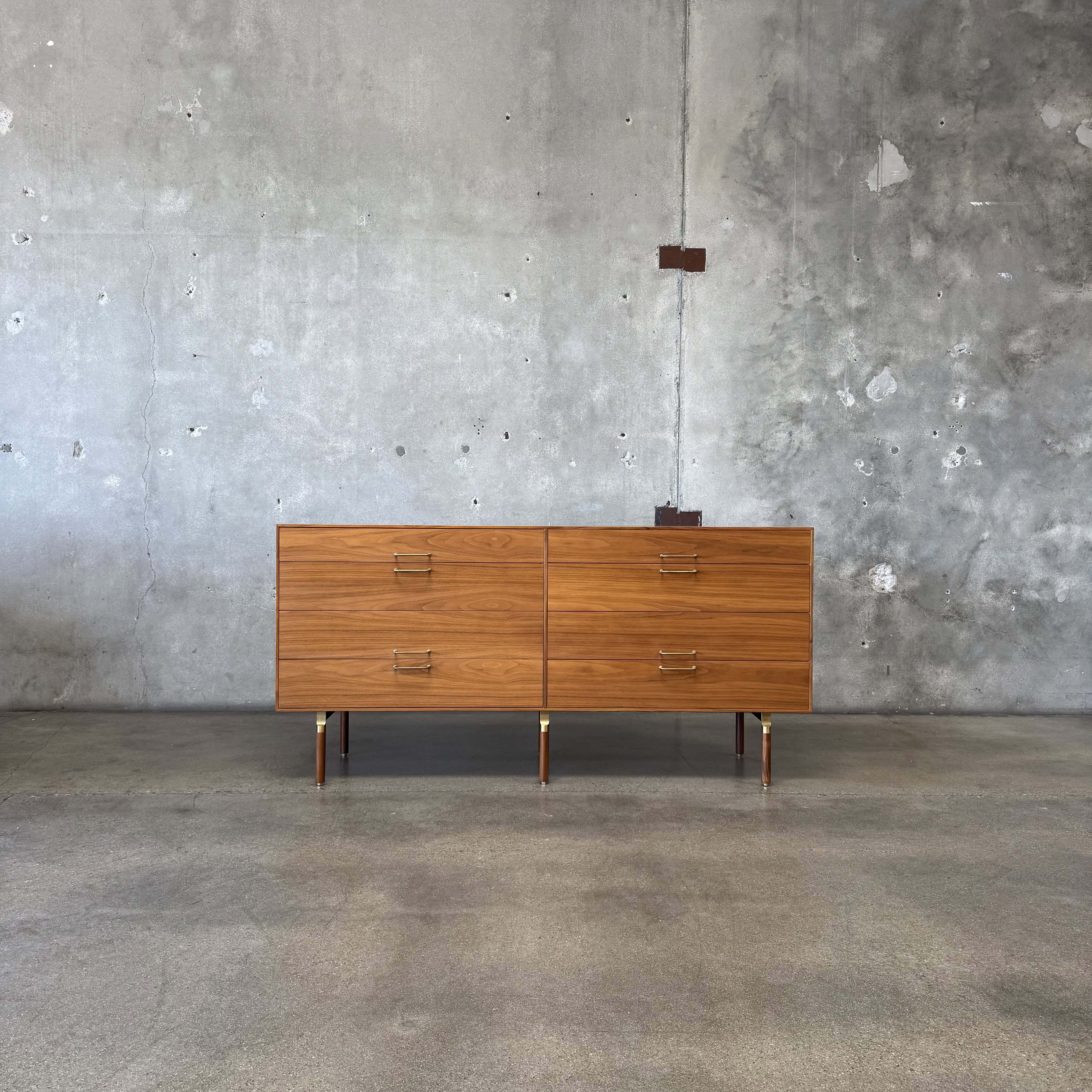 design within reach dresser Miro Wide Walnut& Brass Double Dresser By