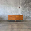 Walnut& Brass Double Dresser By Jens Risom & Chris Hardy For DWR