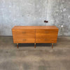 Walnut& Brass Double Dresser By Jens Risom & Chris Hardy For DWR
