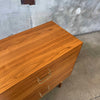 Walnut& Brass Double Dresser By Jens Risom & Chris Hardy For DWR