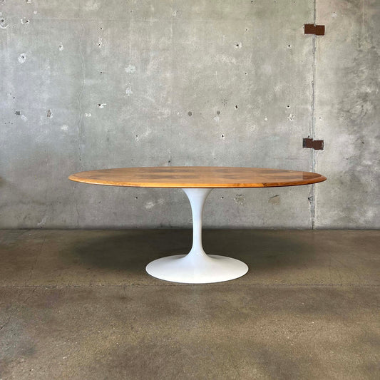 Eero Saarinen for Florence Knoll Studios Large Oval Table w/ Tulip Pedestal Base