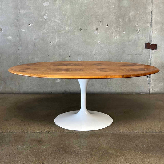 Eero Saarinen for Florence Knoll Studios Large Oval Table w/ Tulip Pedestal Base