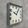 Vintage Sessions Industrial Square Wall Clock - Made in USA - Tested/Works