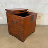 Japanese Style Storage Cube Accent Table