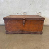 Primitive Wood Storage Chest With Metal Hardware