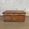 Primitive Wood Storage Chest With Metal Hardware