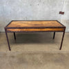 Industrial Wood & Metal Three Drawer Desk