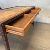 Industrial Wood & Metal Three Drawer Desk
