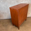 Vintage Mid Century Modern Walnut Highboy Four Drawer Dresser By Dixie