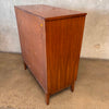 Vintage Mid Century Modern Walnut Highboy Four Drawer Dresser By Dixie