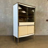 Mid Century Modern 1950s - 1960s White/Gold Cabinet