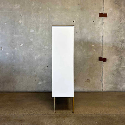 Mid Century Modern 1950s - 1960s White/Gold Cabinet