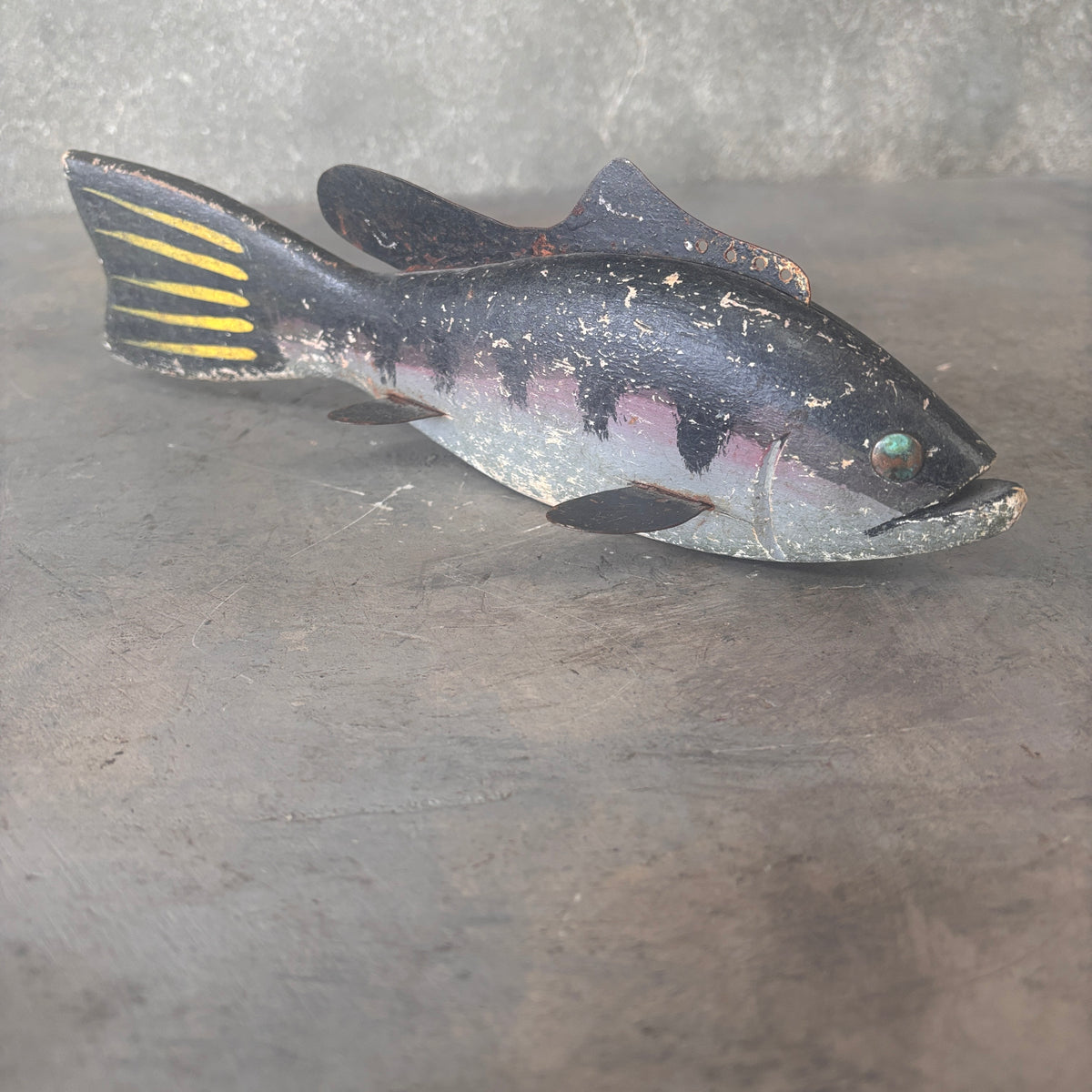 Antique Primitive Hand Painted Fish Decoy Circa 1940