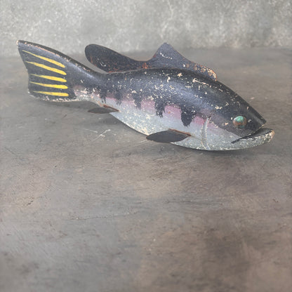 Antique Primitive Hand Painted Fish Decoy Circa 1940