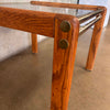 Post Modern Oak + Smoked Glass Side Table