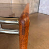 Post Modern Oak + Smoked Glass Side Table